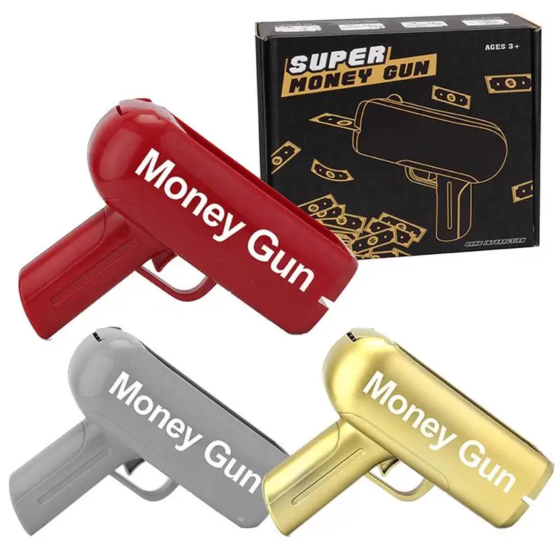 

High-quality Money Shooter Gu-n With Fake Money Parent-child Interactive 100 Dollar Bill Money Launcher Gift For Party Supplies