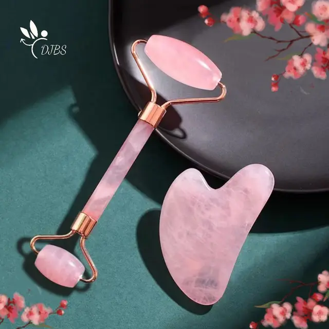 Pink Beeswax Gua Sha Tools Massager For Face Facial Skin Care Roller Guoache Scraper Set Beauty Health Tools 1