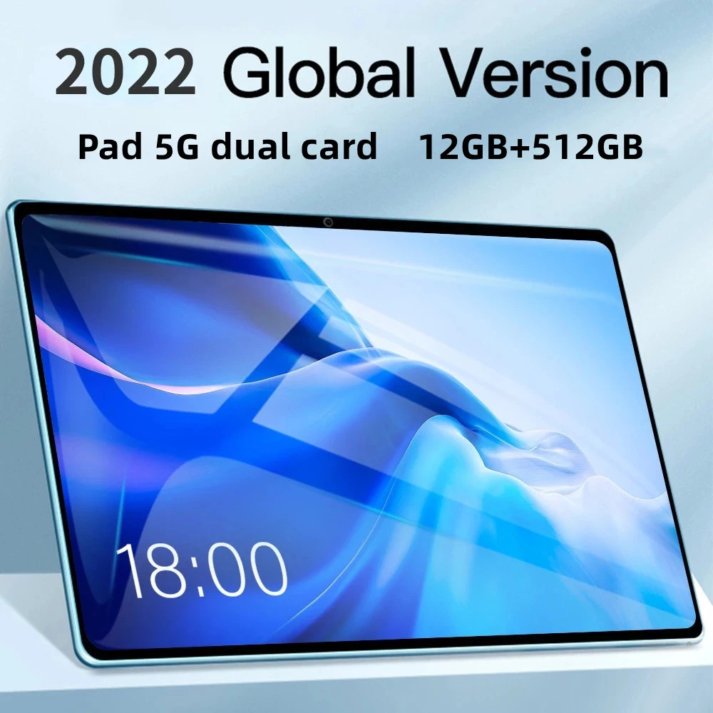 World Premiere Global Version Pad 5 HD จอแสดงผล Snapdragon 865 2สเตอริโอลำโพง8600MAh แท็บเล็ต5G Dual SIM หรือ Wifi Type-C Gps