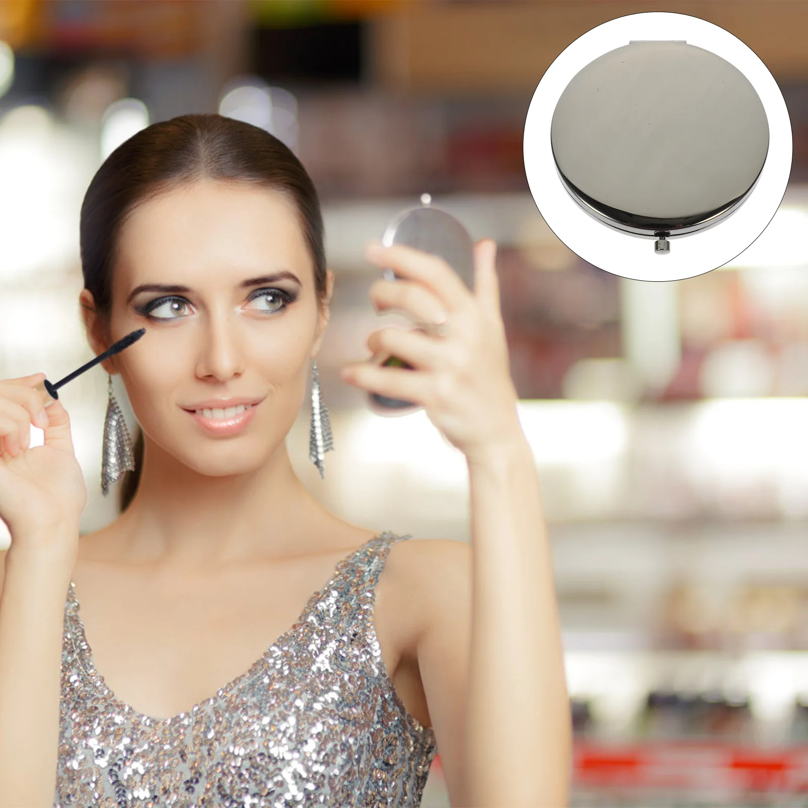 

Mirror Mini Makeup Roundpocket Hand Held Mirrors Vanity Handheld Beautytravel