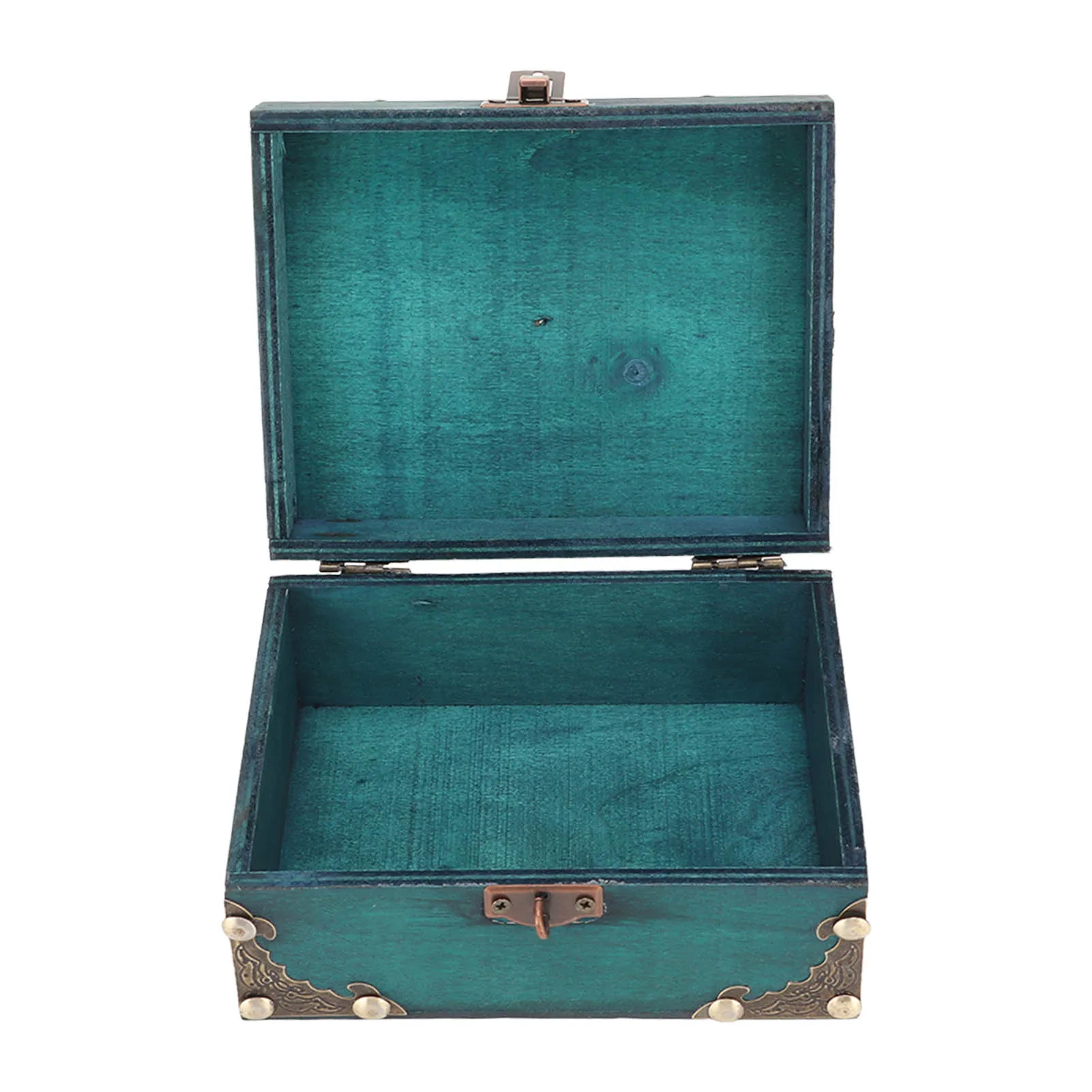 Деревянный ящик с сокровищами комбинированным замком изысканный винтажный