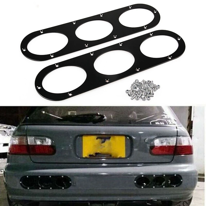 

2 Pcs Universal Aluminium Alloy Rear Bumper Race Air Diversion Diffuser Panel Car Styling