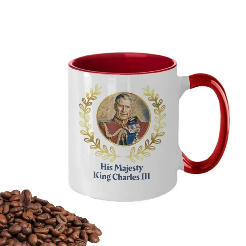 

King Charles III Coronation Mug 350ml Ceramic Coffee Mugs Featuring His Majesty The King Printed Teacup Coffee Mug For Royal