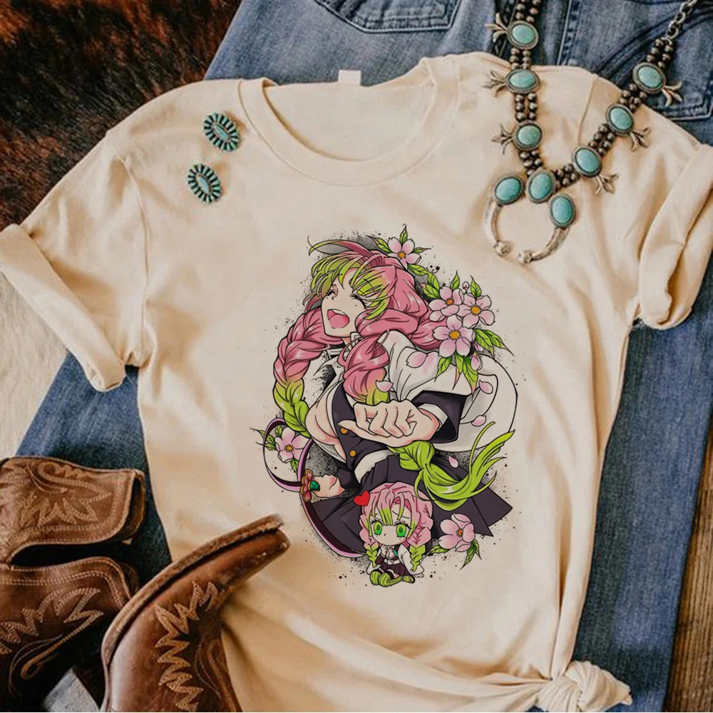 

Demon Slayer Mitsuri t-shirts women streetwear top girl funny clothes