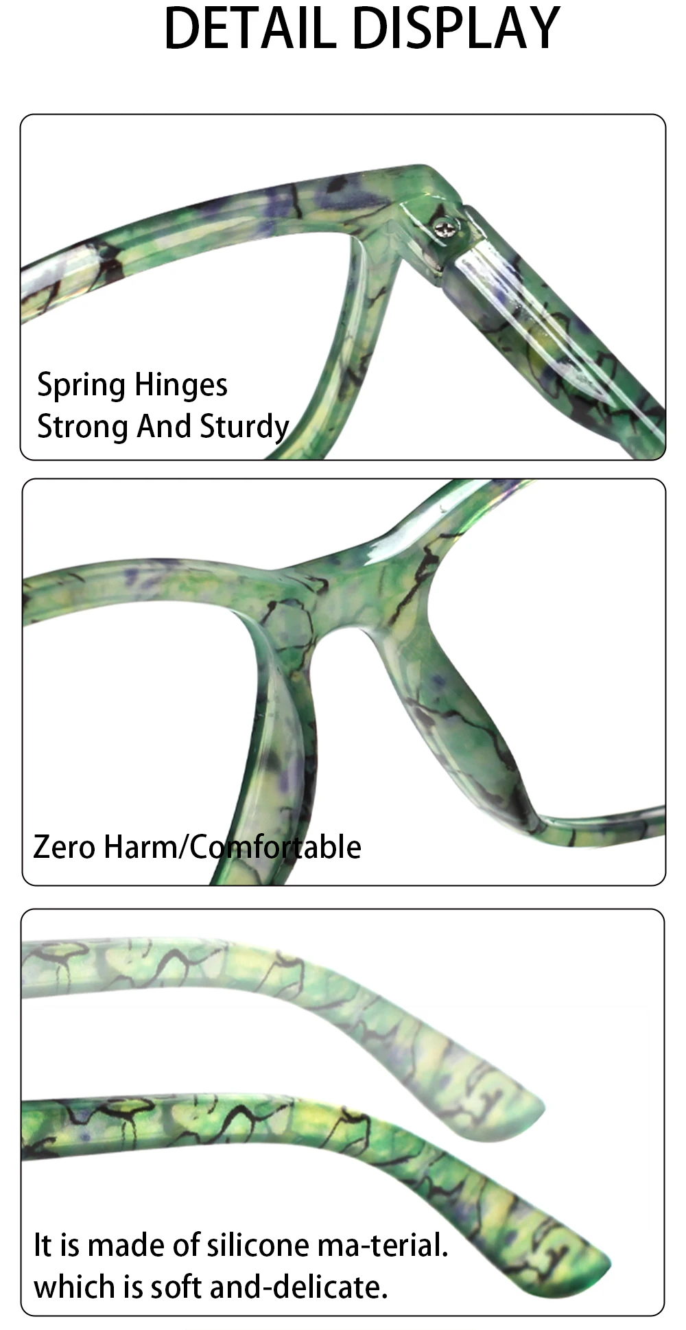 TUREZING Анти-синий свет очки для чтения