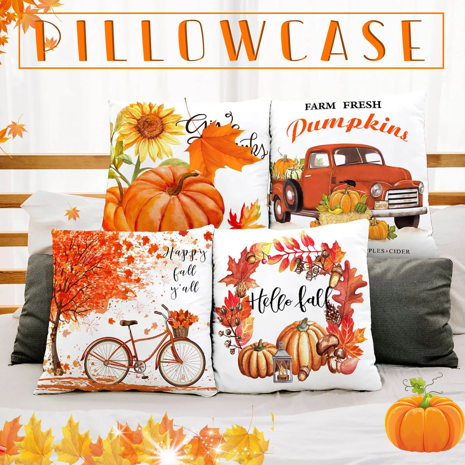 

Silk Pillowcase Set Car 4PCS Pattern Pillow Home Sofa Cushion Throw Teal Valentine Pillow Covers Throw Pillow Set of 2