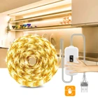 Светодиодная лампа с датчиком движения, подсветка для шкафа, для кухни, коридора, лестницы, комнаты, украшение для дома