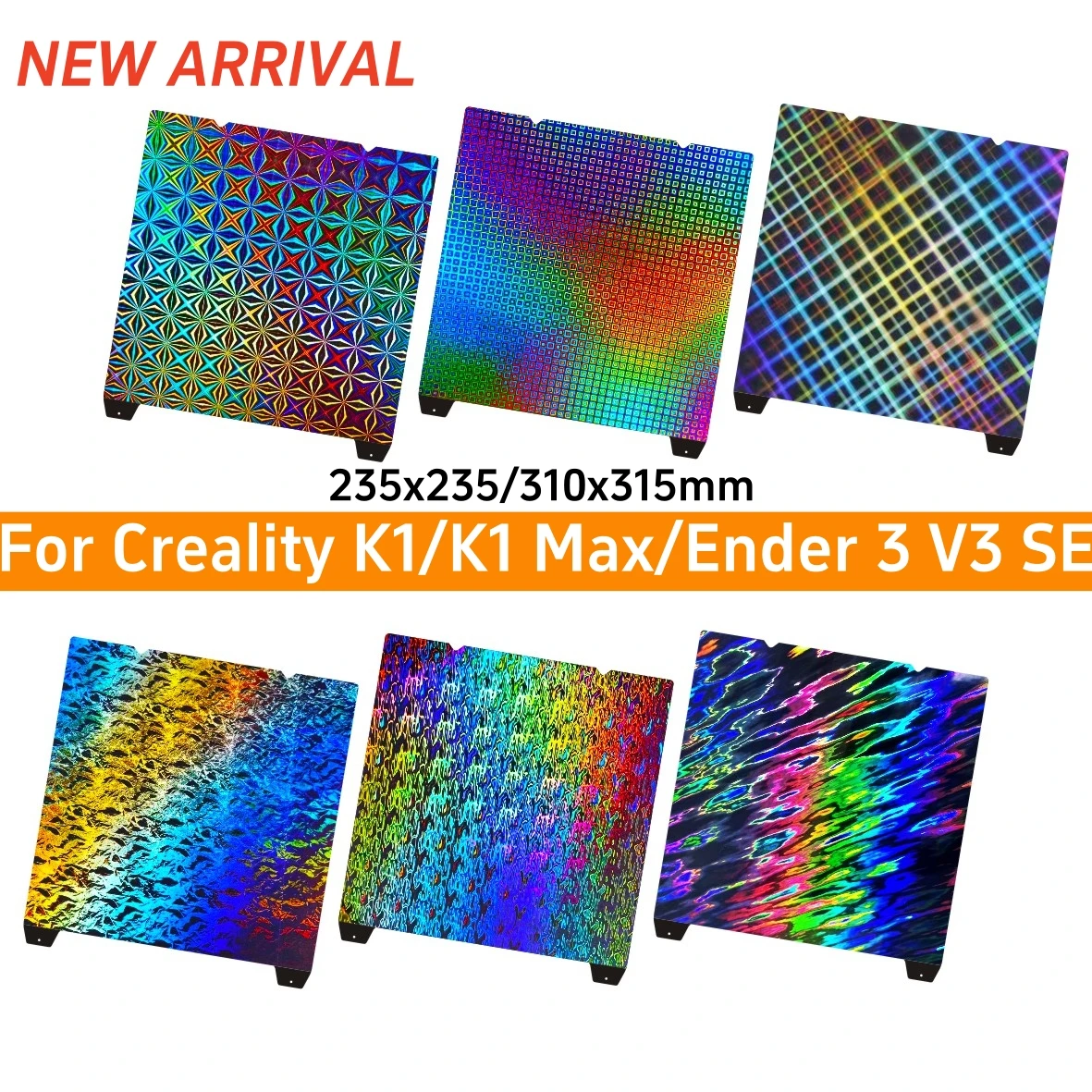 Для Creality K1C/K1/K1 MAX/Ender3 V3 KE/310X315 мм PEI Встроенная пластина 235X235 Ender 3 Se/Ender S1 PRO/Ender-5