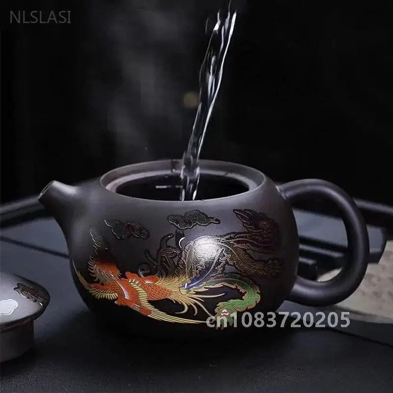 200 мл Исинский фиолетовый глиняный чайник высокотемпературное обесцвечивание