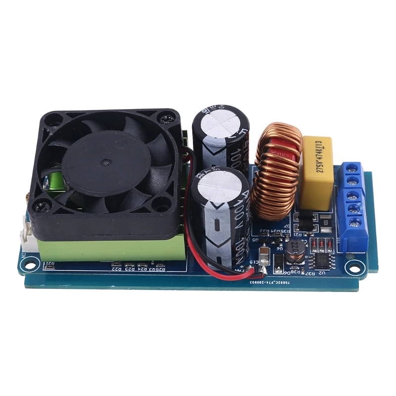 

2022 New IRS2092S 500W Mono Channel Digital Amplifier Class D Stage HIFI Power Amp Board LM3886 with Fan