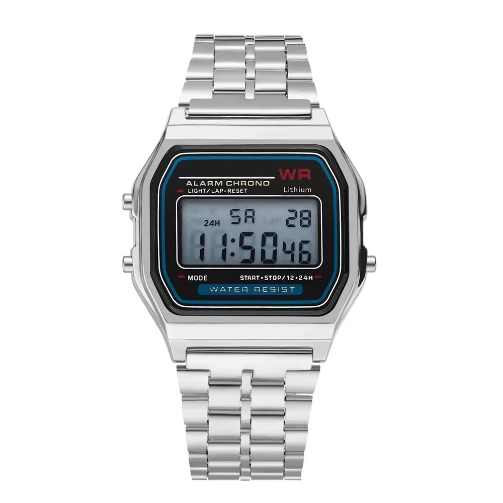 

Gold Silver Watches Men Women Electronic Digital Display Retro Style Clock Men's Relogio Masculin Reloj Hombre homme