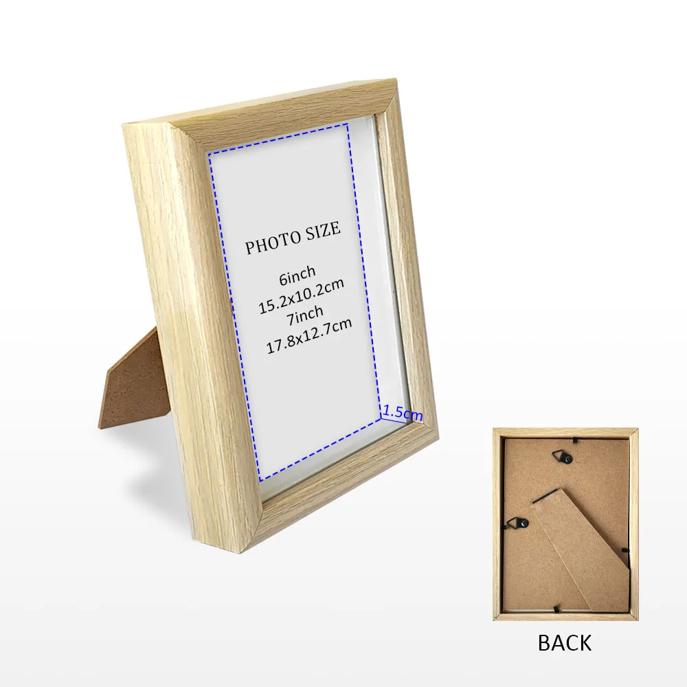 6/7 дюймовая стойка для образцов рамка фотографий из МДФ с отделкой под дерево