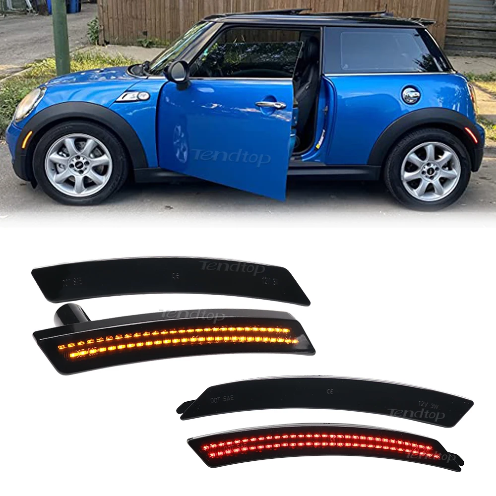 

Светодиодные, боковые, габаритные фонари для 2005-2016 MINI Cooper R55 R56 R57 R58 R59 R60 R61 комплект передних и задних габаритных огней, боковых габаритных ог...