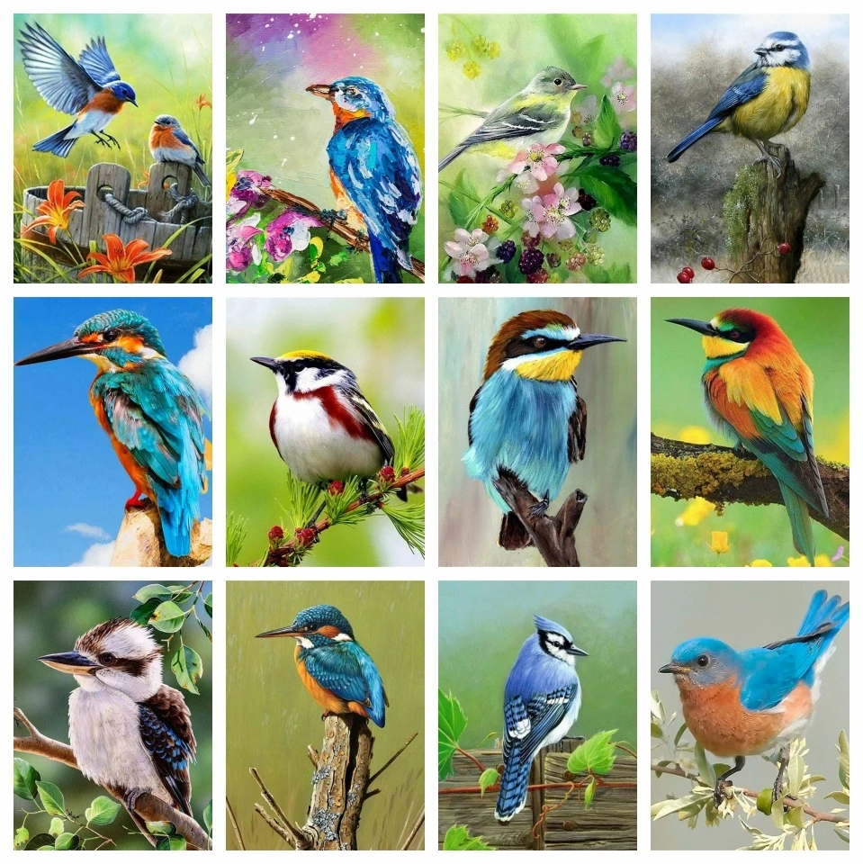 

AZQSD Diamond Embroidery Kit Birds Animal Gift Handicrafts Picture Of Rhinestones 5d DIY Painting Cross Stitch Gift Home Decor