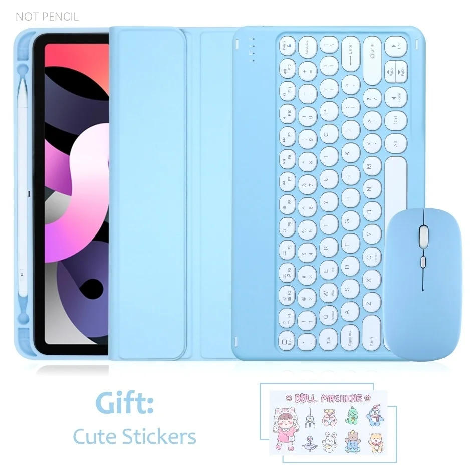 

Беспроводная клавиатура и мышь для IPad Pro 11, чехол 2021, 2020, IPad Air 4, Чехол Air 5 10,2 9-го поколения, чехол с Bluetooth, лучшая клавиатура