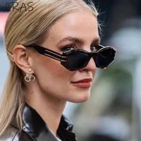irregular small frame sunglasses women 2022 luxury brand fashion unique cat eye sun glasses ladies retro polygon sunglass female