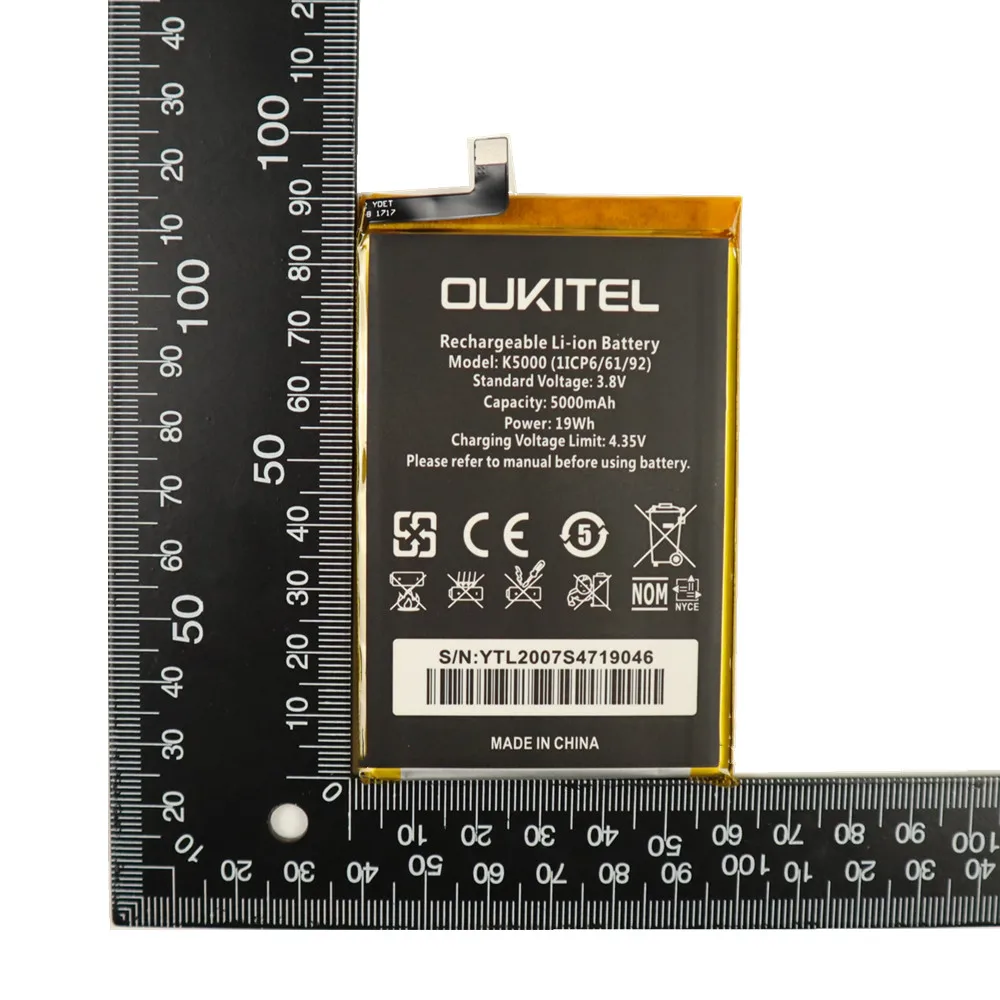 100 original 5000ah k5000 battery for oukitel k5000 k 5000 phone high quality batteries with tracking number free global shipping