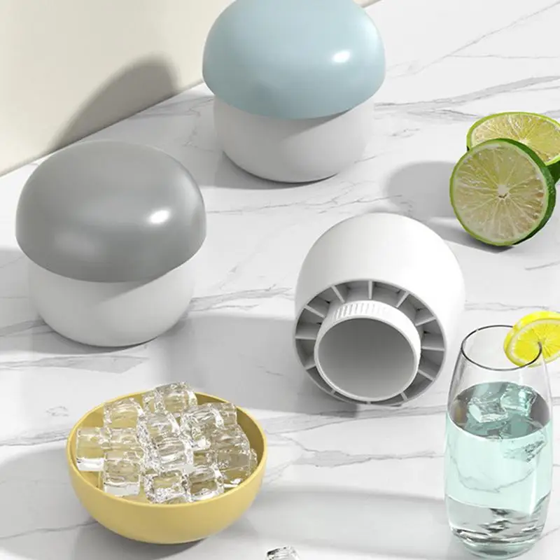 

Silicone Ice Cube Tray Ice Bucket Cup Mold Flexible Mushroom Ice Making Molds With Removable Lid Ice Maker DIY Juice Ice Mold