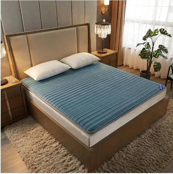 

Headboards 3-stage Folding Mattress for Double Bed Bamboo Mat Night Stands Matress Mattresses Living Room Cabinet Air Matt Futon