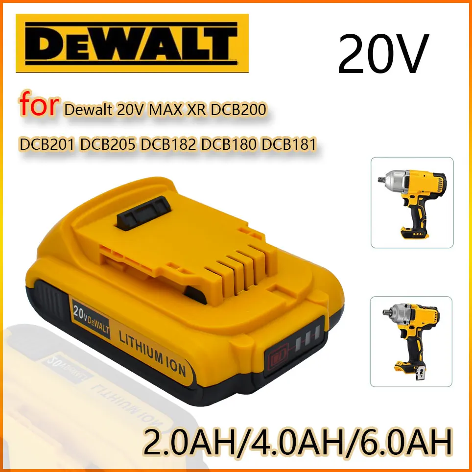 

Dewalt brand new DCB200 20V 3.0A/4.0AH/6.0AH replacement power tool battery is compatible with Dewalt 20V 18v and 18Volt tools