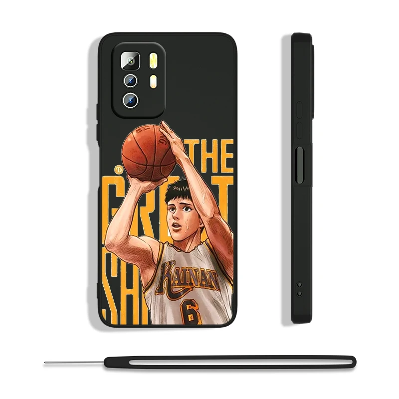 Anime slam dunk shooting action For Xiaomi Redmi Note 11T 11 11S 10T 10 9T 9S 9 8T 8 7 6 5 Pro Liquid Rope Phone Case Cover images - 6