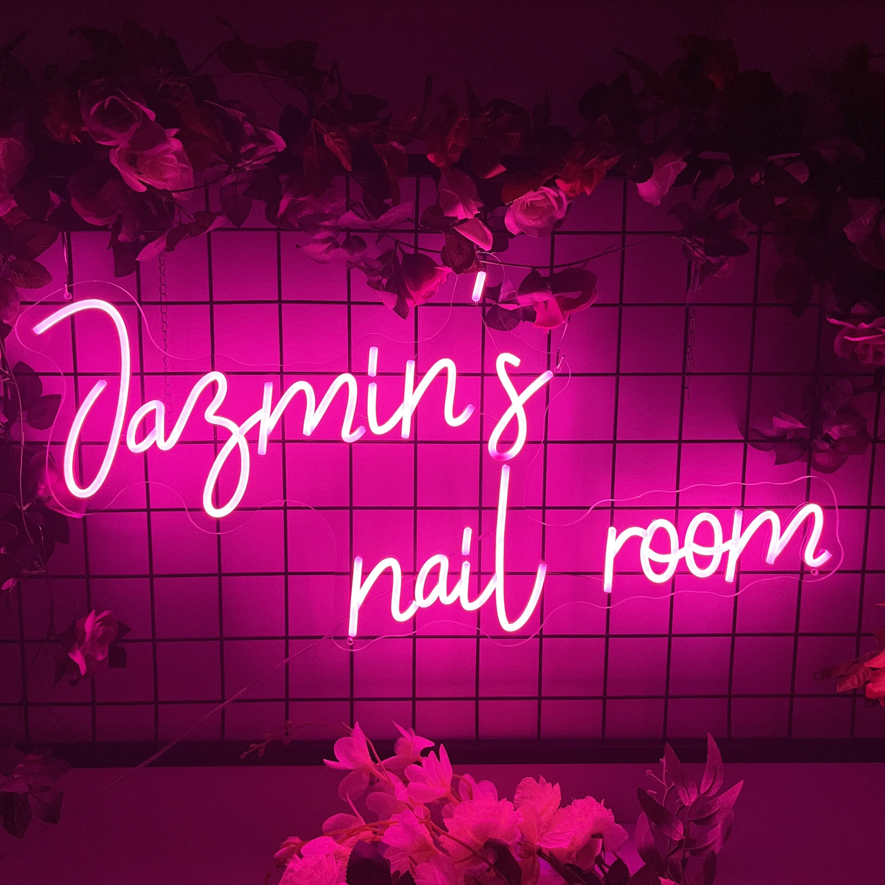 

Вывеска для ногтей, светодиодная, неоновая, яркая