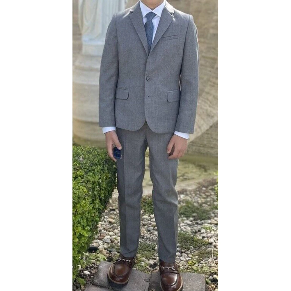 

2 Piece Boy's Wedding Dress Sets Blazer Pants Kids Suit Single Breasted Costume Elegant Suits for Children Clothing 3-16 Years