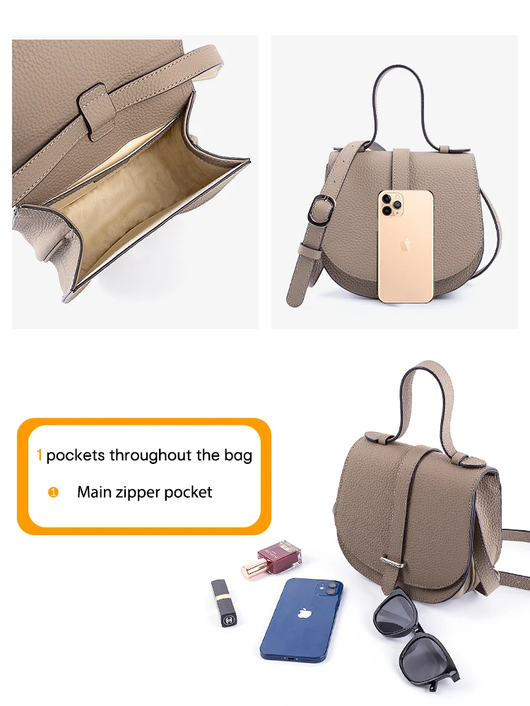 Zency Верхний слой кожи для женщин Элитный бренд Tote Bag Модная сумка-седло Женская