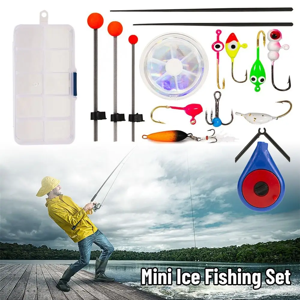 

diamond Artificial Jigging Balancer Winter Ice Fishing Lure set Lead Hard Hook ice fishing rod AD-Sharp