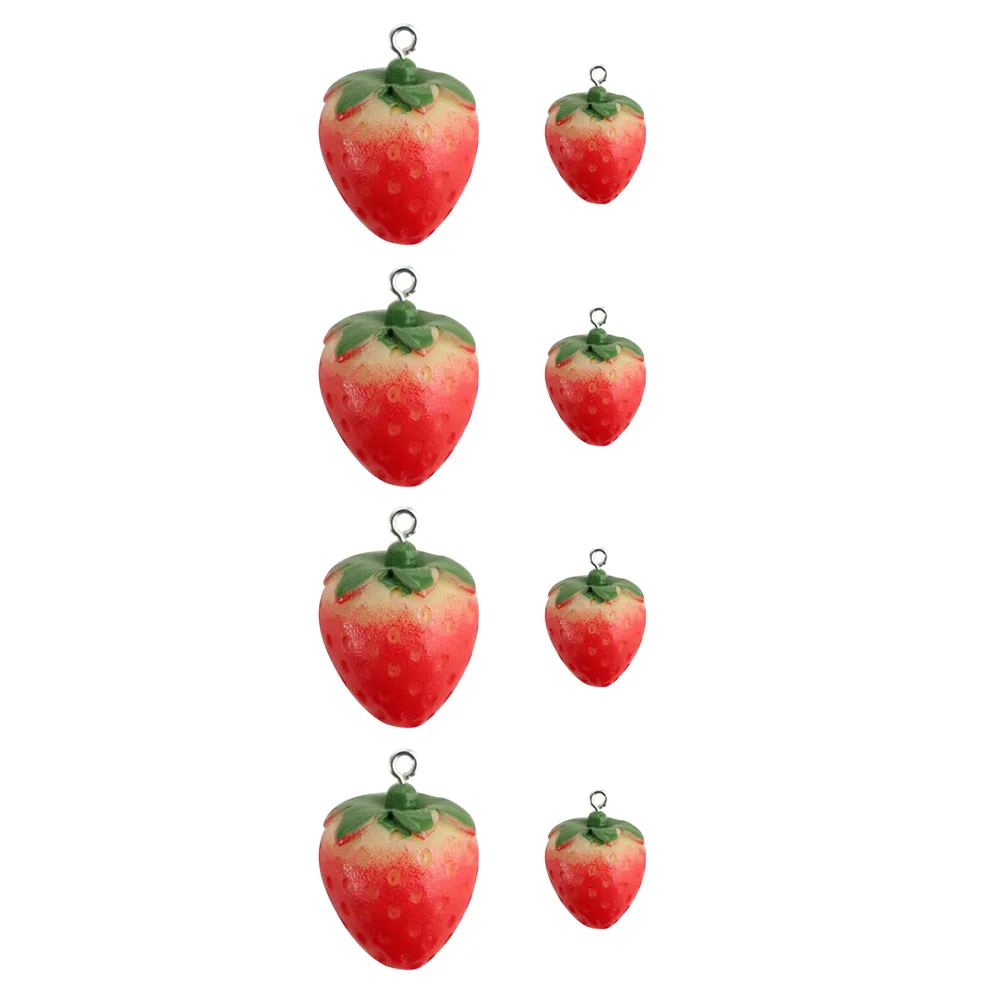 

8pcs Decorative Lightweight Attractive Strawberry Ornament for Earrings Bag