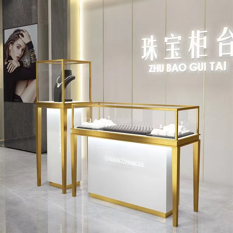 Пользовательские роскошные стеклянные витрины со светодиодной подсветкой