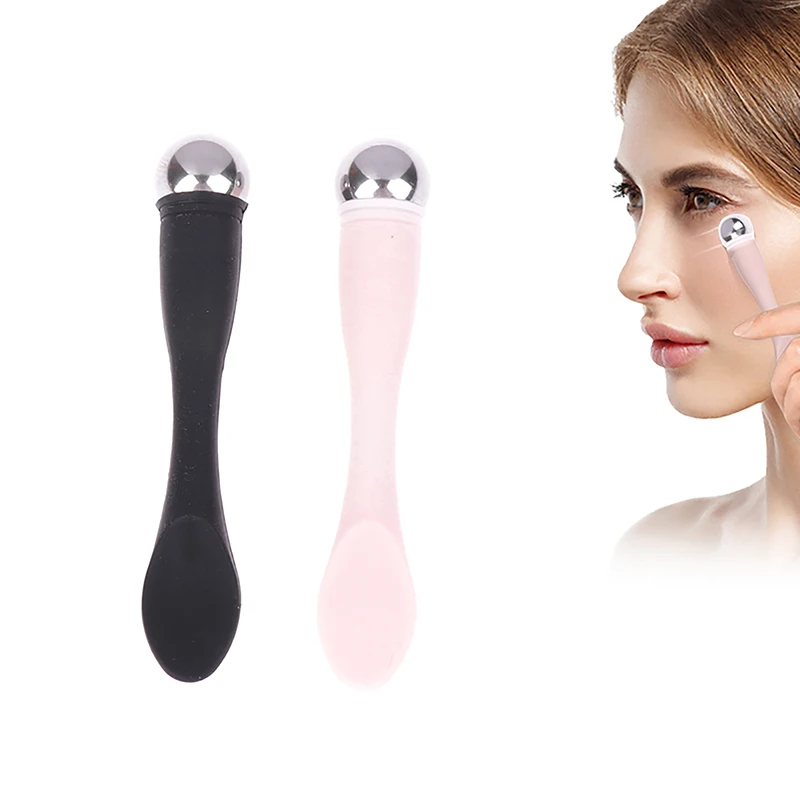 

Eye Skin Massager Unbreakable Reduce Puffiness Zinc Alloy Eye Cream Applicator Eye Serum Roller Ball Massager Stick for Women