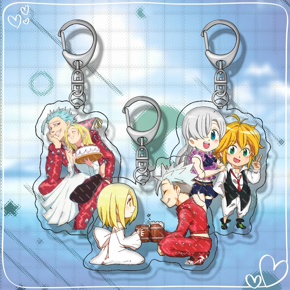 

The Seven Deadly Sins Keychain Mold Resin 6cm Anime Decoration Japan Aestethic Accessories Jewelry Accesories Cute Free Shipping