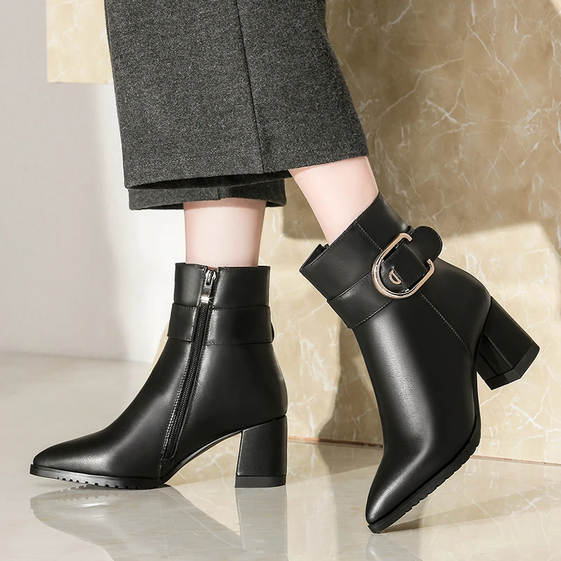 Кожаные женские ботинки челси с металлической пряжкой и ремешком на заказ в