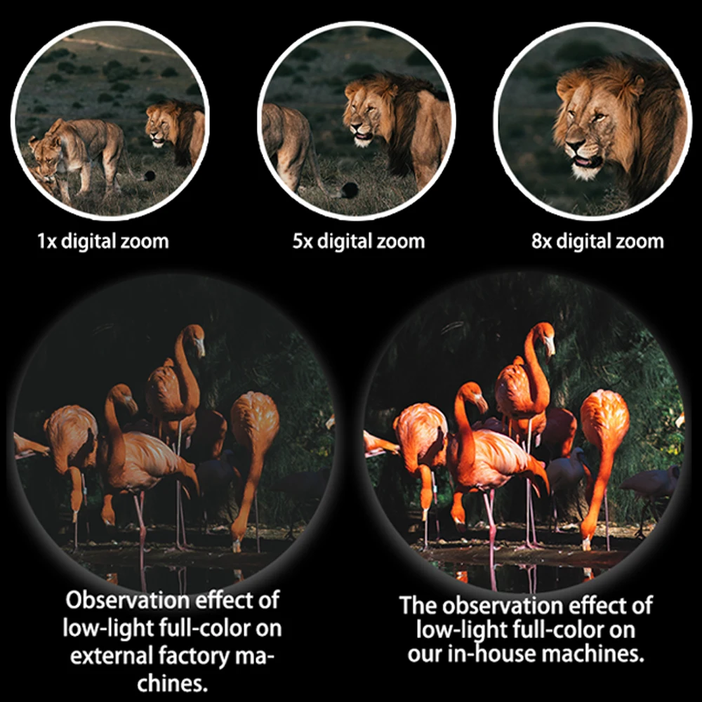 4K 40MP тактический телескоп с креплением на голову 8-кратный зум инфракрасный