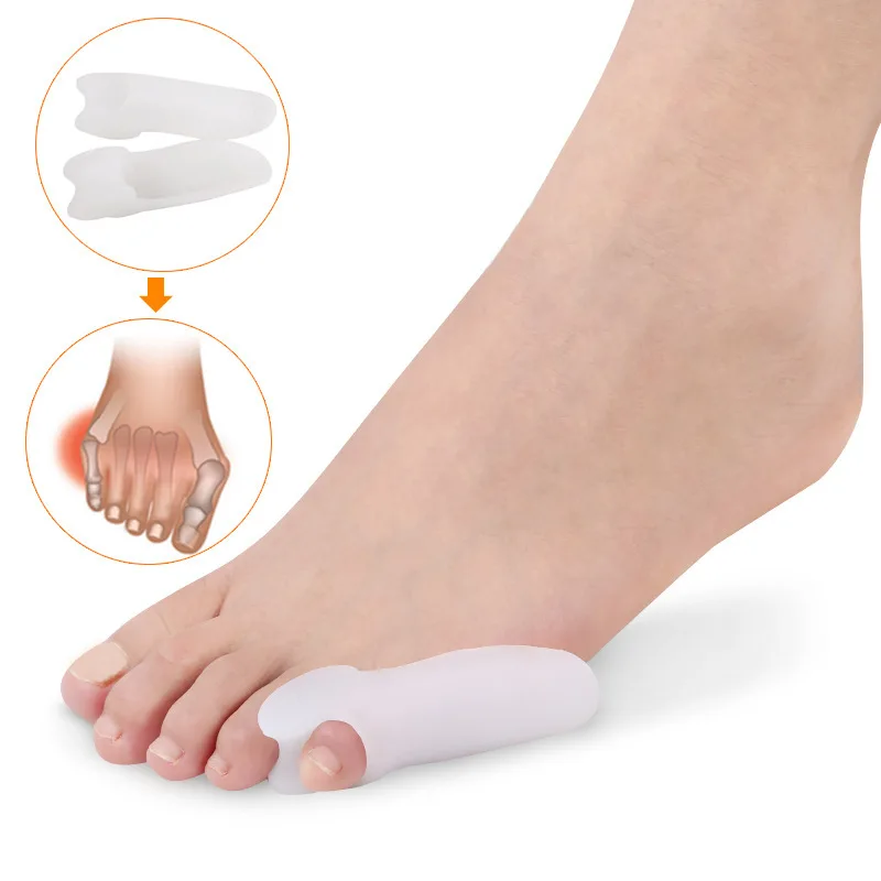 

1pair Hallux Valgus Silicone Corrector Foot Care Toe Separator Finger Protector Bunion Straightener Pedicure Foot Care Tool