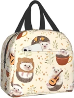 hedgehogs insulated lunch bag women thermal lunch box for men portable cooler tote bag for work picnic travel