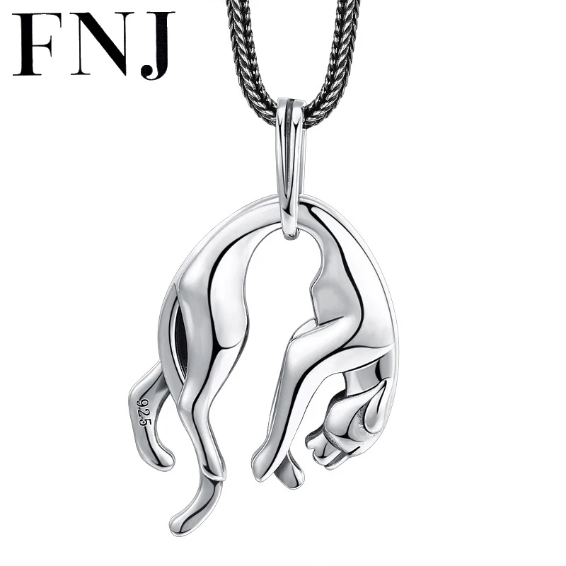 

FNJ Cheetah Pendant 925 Silver Original Pure S925 Silver Pendants for Jewelry Making Women Fine