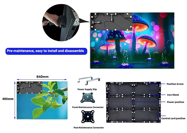 Фото Светодиодный цифровой видеоэкран P1.2-P2.5 для помещений, полноцветная LED-видеостена, высокоразрешающая панель с малым шагом пикселя для студии A №3
