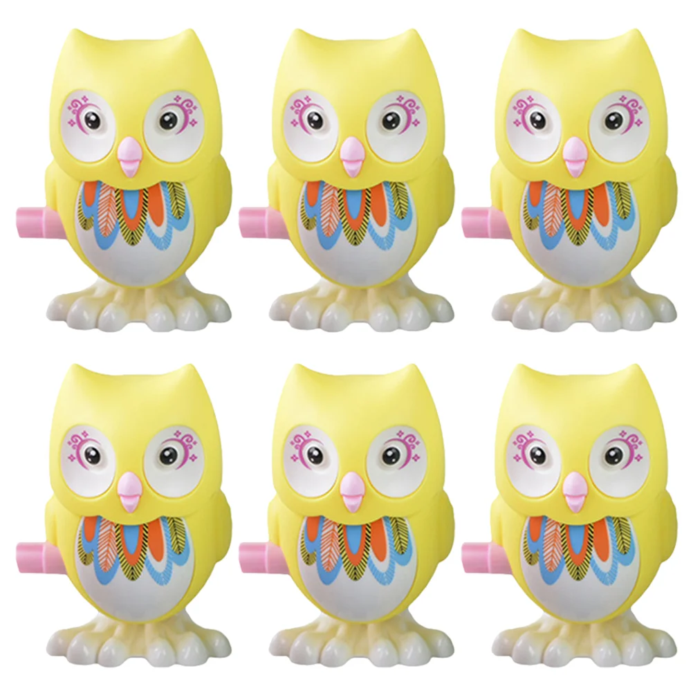

6pcs Goodies Bag Fillers Clockwork Owl Toys Miniature Toyss Party Favors Party Favor Wind-up Toys