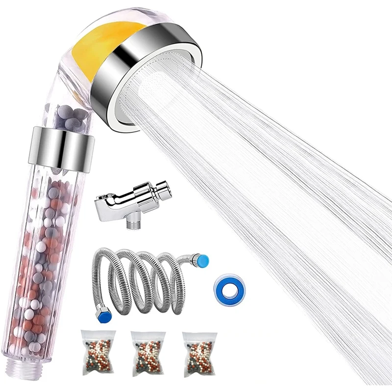 

Vitamin C Filter Shower Head,Handheld Ionic Shower Head,High Pressure Water-Saving Shower Head With Citrus Fragrance