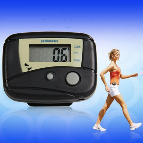 

Portable Multi-functional LCD Display Digital Pedometer Steps Walking Distance Calorie (Black)