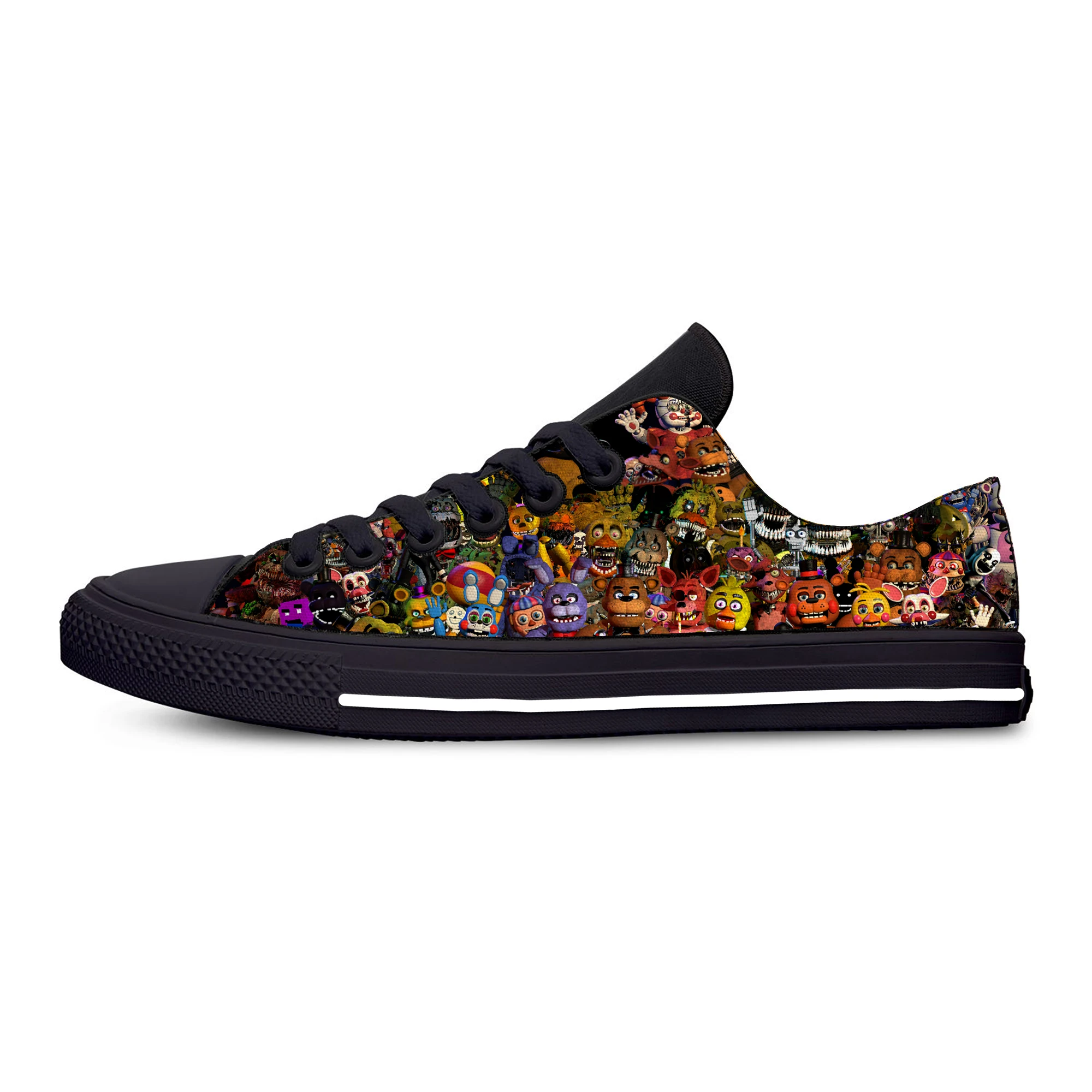 

Hot Fnaf Freddy Cartoon At Game Nights Anime Five Casual Shoes Breathable Men Women Sneakers Low Top Lightweight Board Shoes