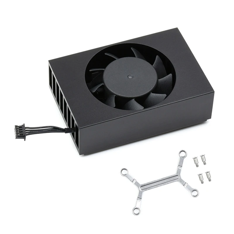 

T3LB Aluminum Alloy Heatsink DC 5V for Xavier NX Speed-Adjustable Fan With Elastic Bracket And Height-Limited Screws