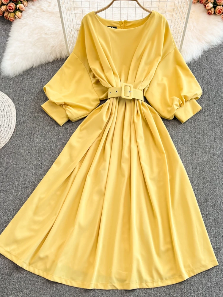 

Женское Элегантное повседневное тонкое вечерние Женское Платье-миди, винтажное ТРАПЕЦИЕВИДНОЕ модное пляжное платье Vestidos Femme, одежда для д...