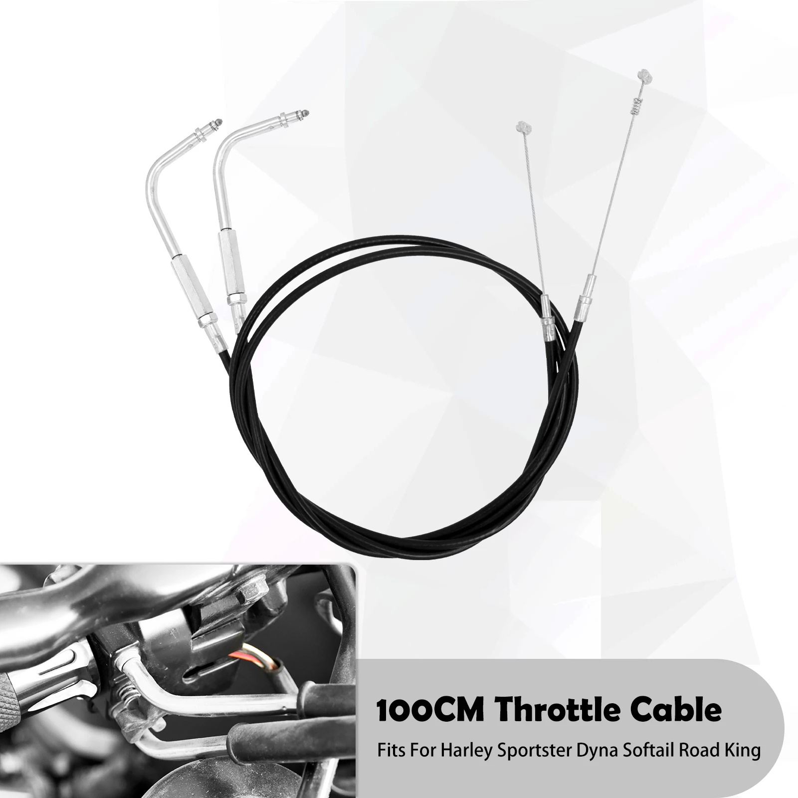 

Мотоцикл удлиненный дроссельной заслонки провода сцепление линии 900 1000 1100 1200 1300 1500 мм для Harley Sportster Dyna Softail Touring