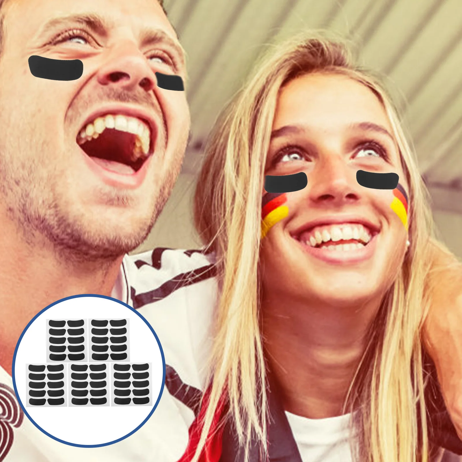 

50 листов многофункциональных спортивных подушек для глаз оранжевые аксессуары черные бейсбольные ПВХ компактные наклейки