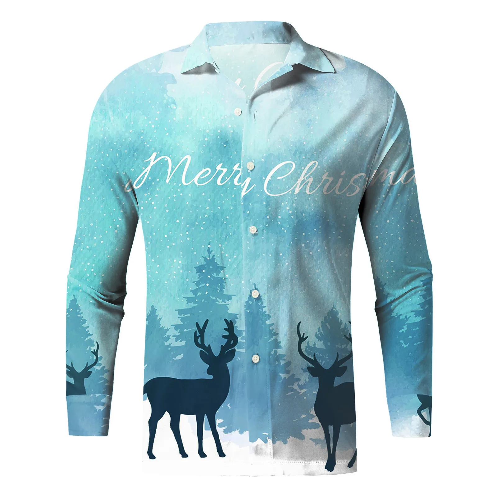 Graphic Tees Men Vintage Men Casual Long Sleeve Autumn Winter Christmas 3D Printed Big And Tall Mens Men's V Neck T Shirts