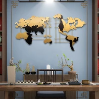 chinese living room wall stickers handmade three dimensional home decor iron metal room decorations hollow design goods for home