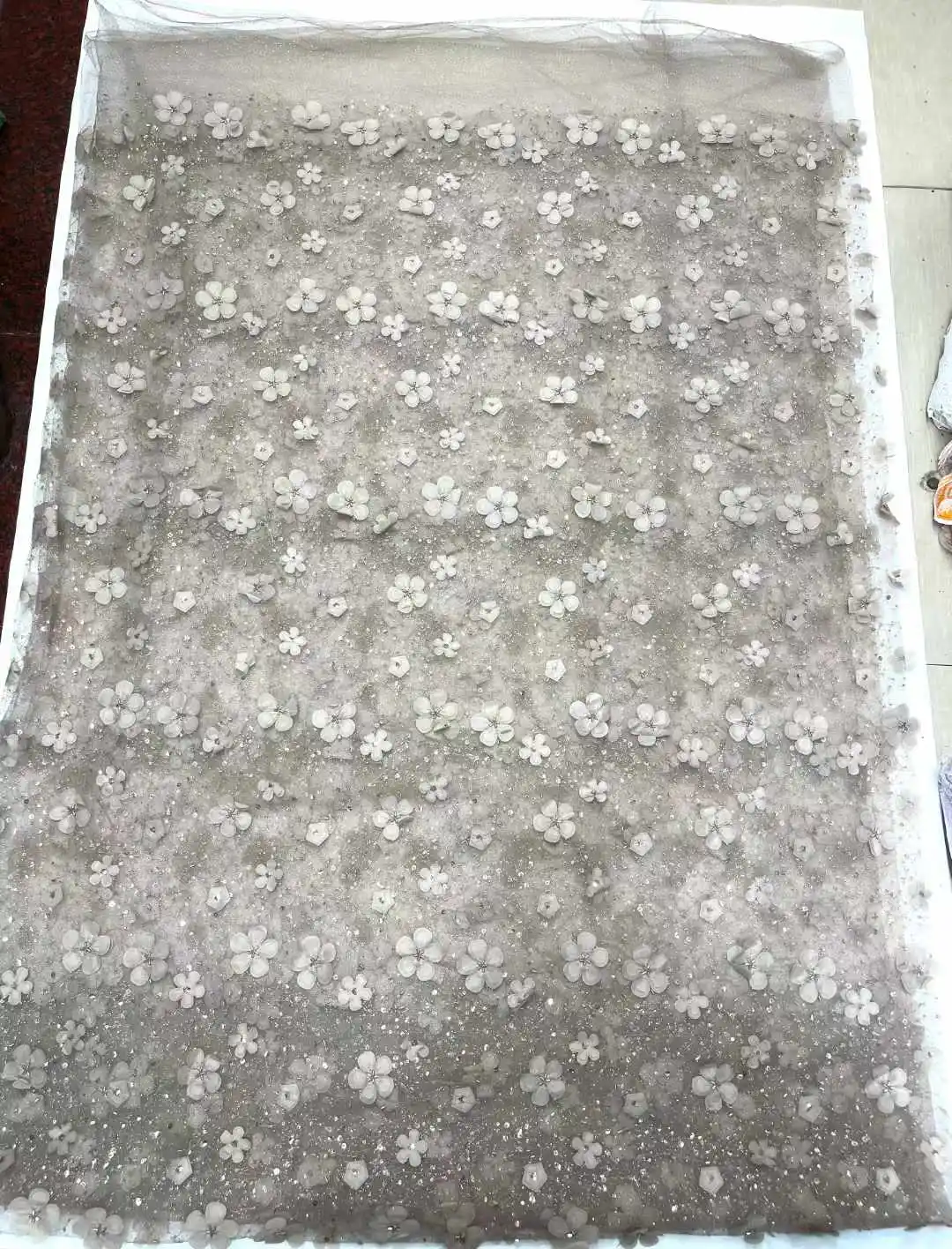 Роскошная зеленая 3D Цветочная африканская кружевная ткань 2024 французская из